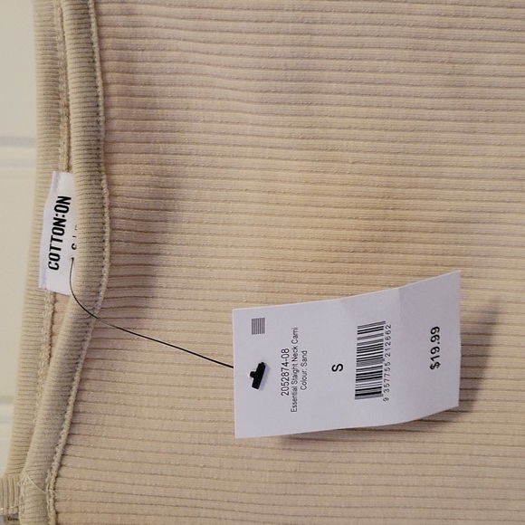 Beige Cream Cotton On Tank Top - Picture 2 of 3